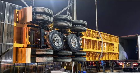 40 Ft Flat Bed Semi Trailer will be sent Mauritania