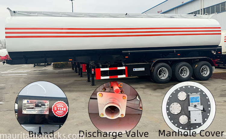 Tri Axle 45000 Liters Diesel Fuel Tanker for Sale in Mauritania