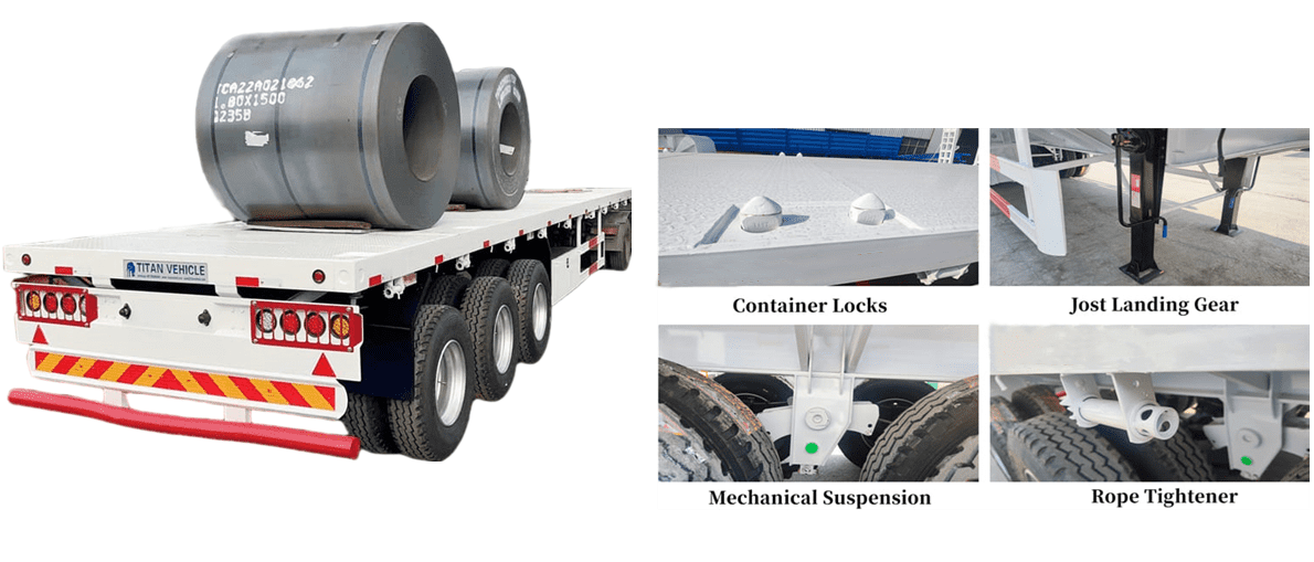Flatbed Semi Truck Trailer | Flat Bed Semi Trailer for Sale in Mauritania
