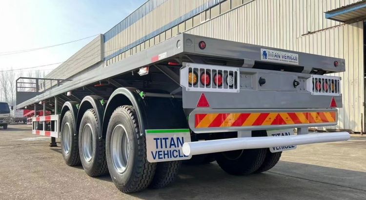 Tri Axle Trailer for Sale in Mauritania | Flatbed Container Trailer | 40 Foot Trailer