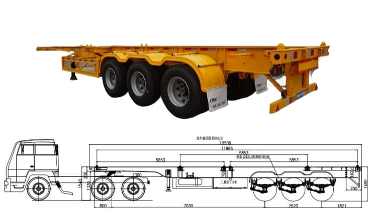 3 Axle Container Chassis