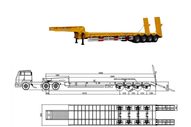 Hydraulic Low Bed Truck