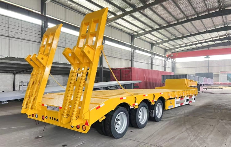 80 Ton Tri Axle Lowbed Trailers Manufacturers in Mauritania