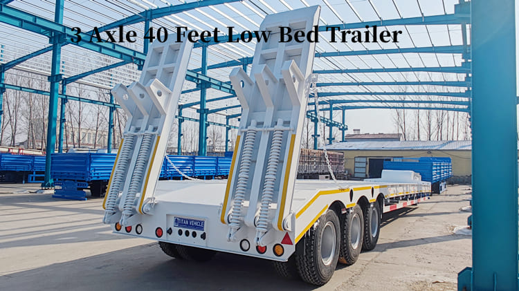 3 Axle Low Bed Trailer in Mauritania | 40 Feet Low Bed Trailer for Sale in Mauritania nouakchott