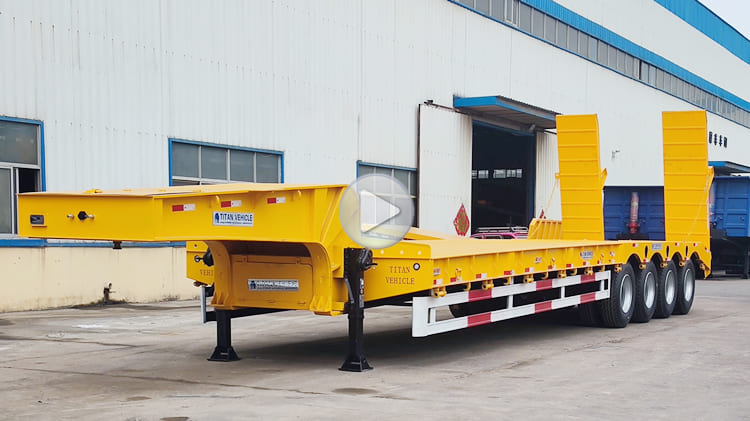 4 Axle Hydraulic Low Low Bed Trailer Truck Price in Mauritania