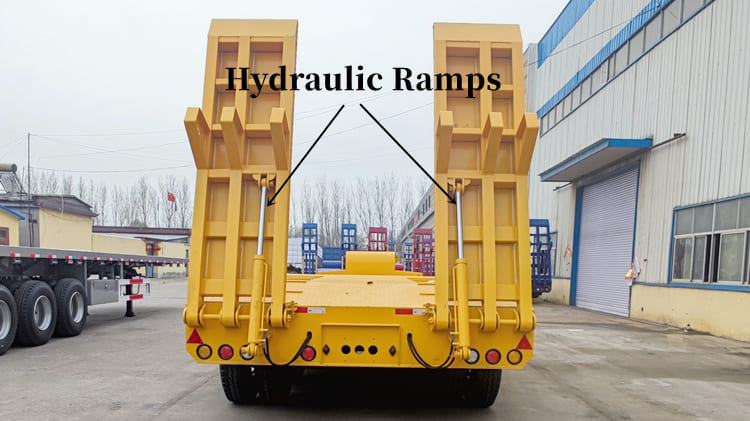 Hydraulic Low Low Bed Trailer Truck Price in Mauritania | 4 Axle Truck Trailer Low Bed in Mauritania
