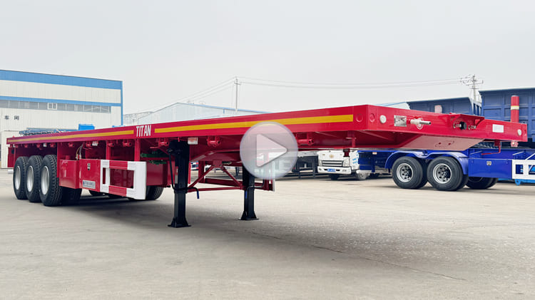 3 Axle 40 Ft Flatbed Truck Trailer | Flatbed Semi Truck Trailer for Sale in Mauritania
