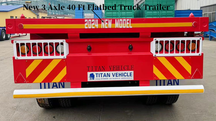 3 Axle 40 Ft Flatbed Truck Trailer | Flatbed Semi Truck Trailer for Sale in Mauritania