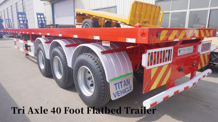40 Foot Flatbed Trailer Price in Mauritania | Tri Axle Semi Flatbed Trailer in Nouadhibou