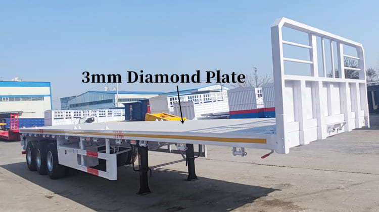 40 Ft Flat Bed Semi Trailer for Sale in Mauritania | Tri Axle Flat Bed Trailer in Nouakchott Mauritania 