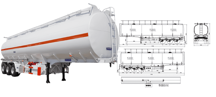 Tri Axle Fuel Tanker Trailer Price in Mauritania Nouadhibou