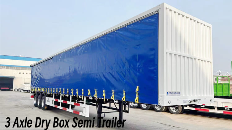 3 Axle Dry Box Semi Trailer Price in Mauritania Nouakchott