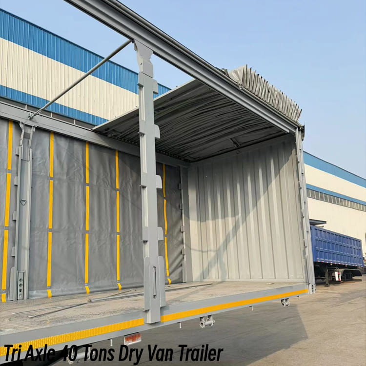Tri Axle 40 Tons Dry Van Trailer for Sale in Mauritania