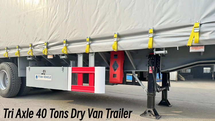 Tri Axle 40 Tons Dry Van Trailer for Sale in Mauritania