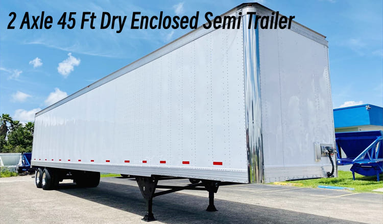 2 Axle 45 Ft Dry Trailer Enclosed Semi Trailer Price in Mauritania Nouadhibou