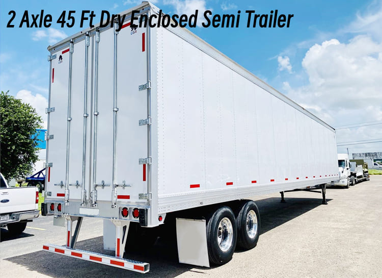 2 Axle 45 Ft Dry Trailer Enclosed Semi Trailer Price in Mauritania Nouadhibou