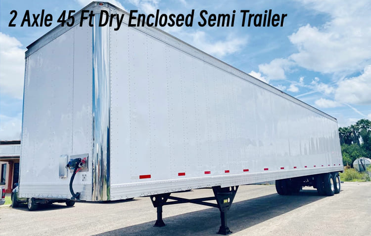 2 Axle 45 Ft Dry Enclosed Semi Trailer Price in Mauritania Nouadhibou