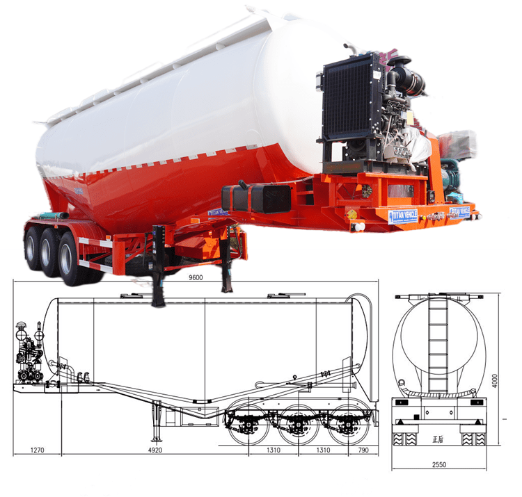 40 CBM Bulk Cement Tanker Trailer for Sale in Mauritania Nouakchott
