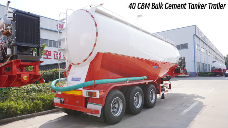 40 CBM Bulk Cement Tanker Trailer for Sale in Mauritania Nouakchott 