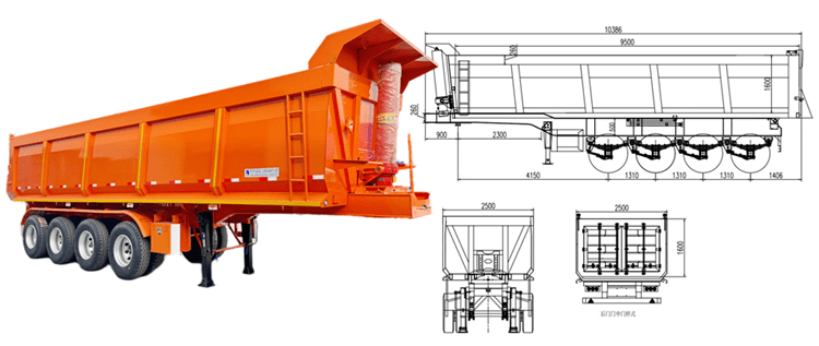 35 CBM Dumpster Trailer Price in Mauritania