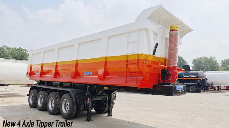 New 4 Axle Tipper Trailer Price for Sale in Mauritania
