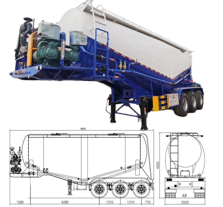35CBM Bulk Cement Tank Trailer Price in Mauritania