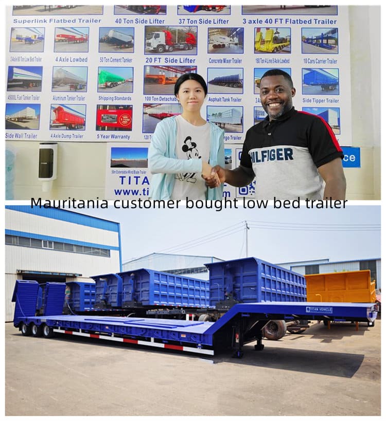 80 Ton Low Bed Trailer for Sale in Mauritania,Nouadhibou