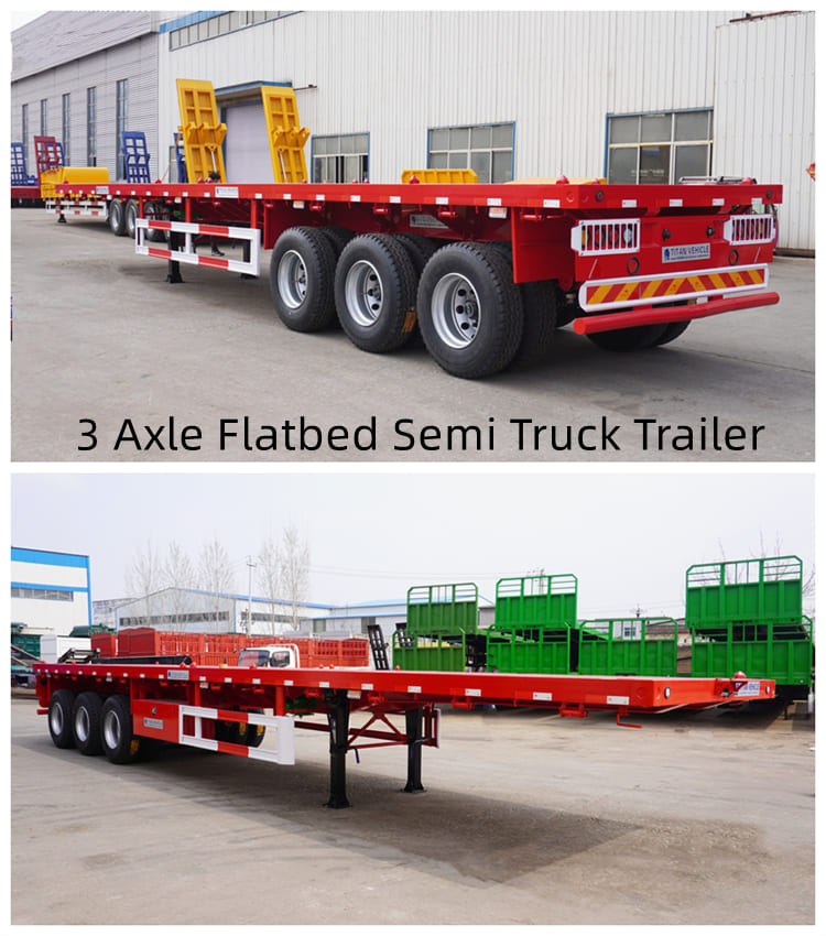 3 Axle Flatbed Semi Truck Trailer for Sale in Mauritania, Nouadhibou