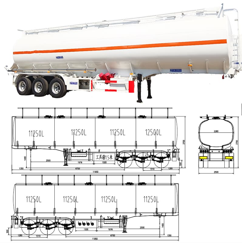 Tri Axle Tanker Trailer Price for Sale in Mauritania, Nouadhibou