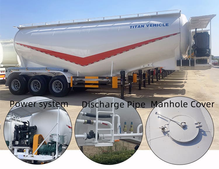 40CBM Bulk Cement Tanker Trailer for Sale in Mauritania, Nouakchott