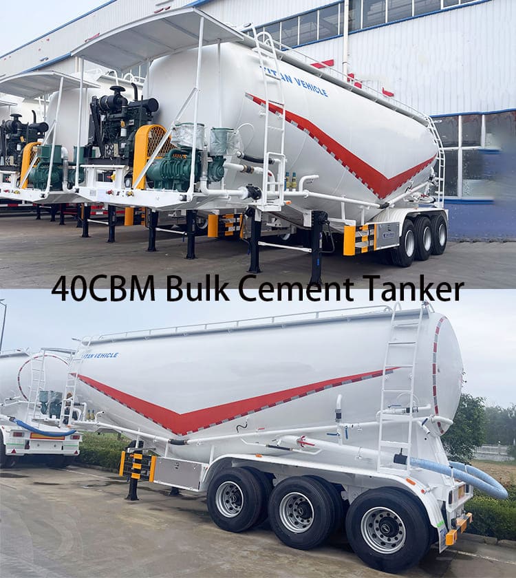 40CBM Bulk Cement Tanker Trailer for Sale in Mauritania, Nouakchott