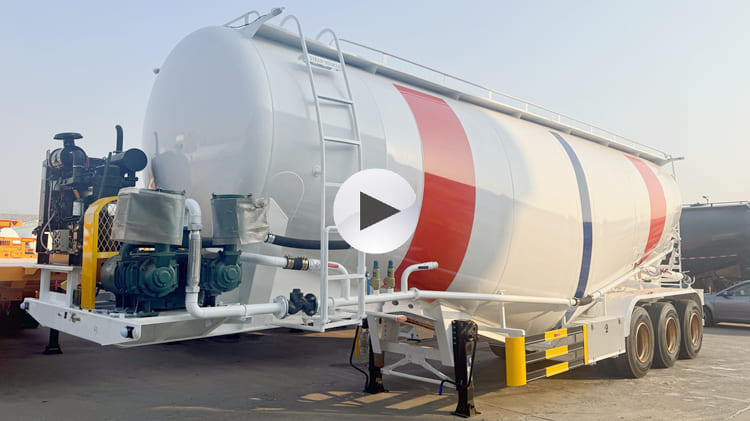 3 Axle Dry Bulker Cement Tanker Trailer for Sale in Mauritania, Nouadhibou