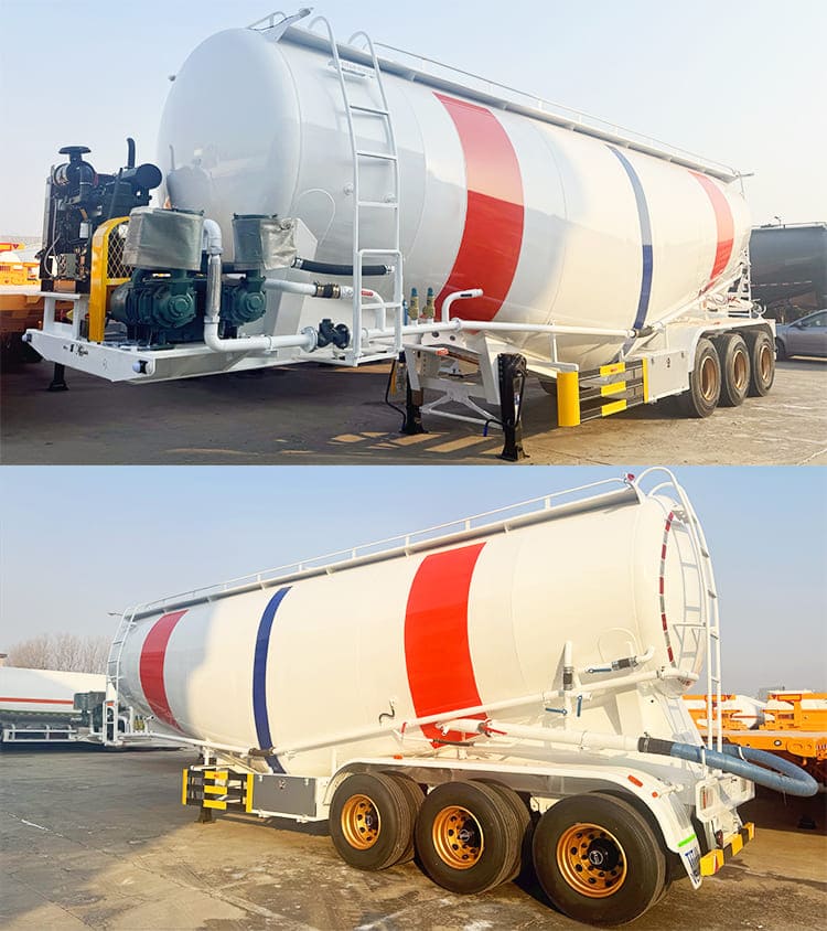 3 Axle Dry Bulker Cement Tanker Trailer for Sale in Mauritania, Nouadhibou
