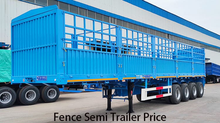 4 Axle Fence Semi Trailer Price for Sale in Mauritania, Nouadhibou