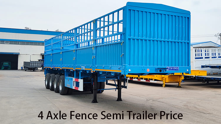 4 Axle Fence Semi Trailer Price for Sale in Mauritania, Nouadhibou