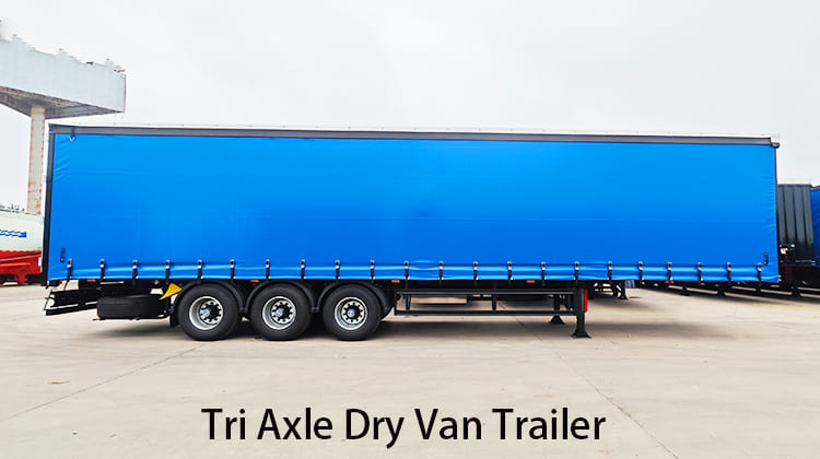 Tri Axle Dry Van Trailer for Sale in Mauritania, Nouadhibou