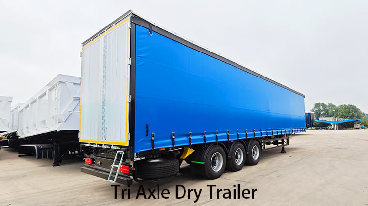 Tri Axle Dry Van Trailer for Sale in Mauritania, Nouadhibou