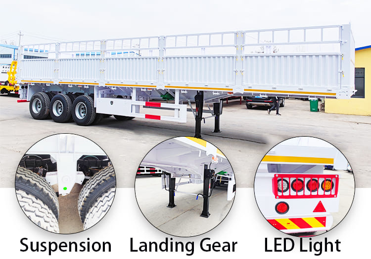 3 Axle Fence Semi Trailer for Sale in Mauritania, Nouadhibou
