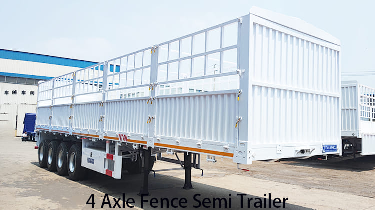 4 Axle Fence Semi Trailer Price for Sale in Mauritania, Nouadhibou
