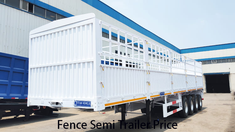 4 Axle Fence Semi Trailer Price for Sale in Mauritania, Nouadhibou