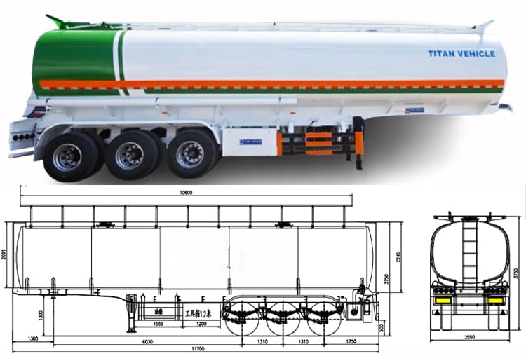 42000L Fuel Tanker Trailer Price for Sale in Mauritania, Nouakchott
