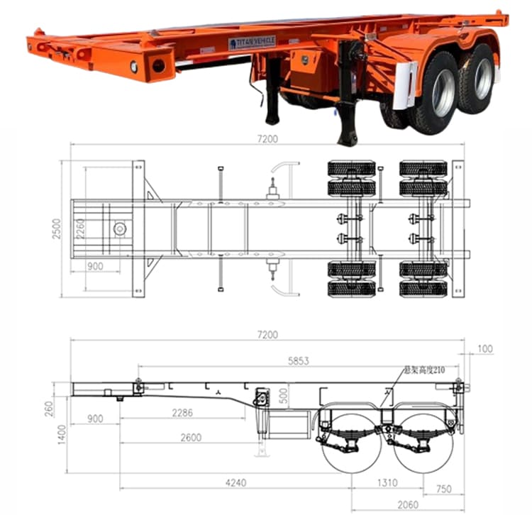 20 Foot Skeletal Trailer | Skeleton Trailer for Sale in Mauritania, Nouakchott