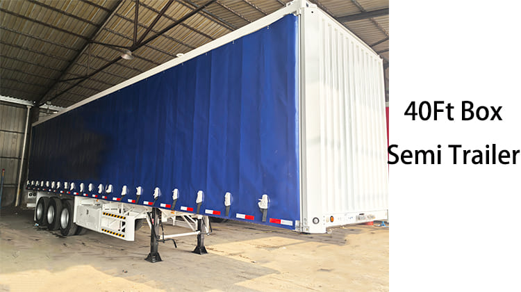 Tri Axle 40Ft Enclosed Box Semi Trailer for Sale in Mauritania, Nouakchott