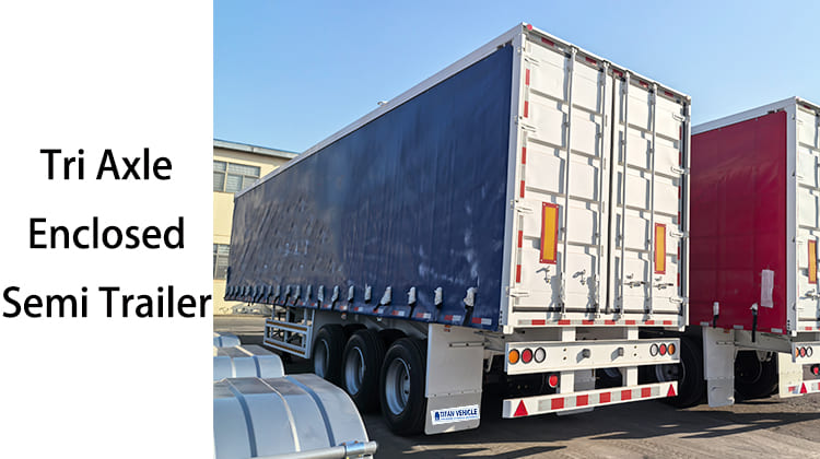 Tri Axle 40Ft Enclosed Box Semi Trailer for Sale in Mauritania, Nouakchott