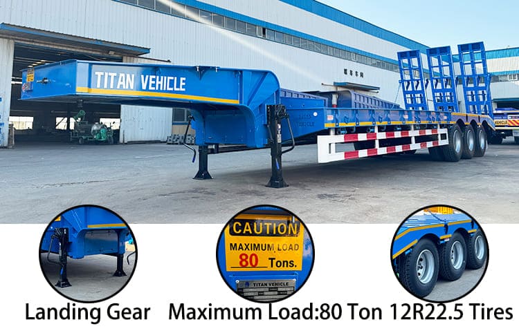 Tri Axle Semi Lowbed Trailer for Sale in Mauritania, Nouakchott