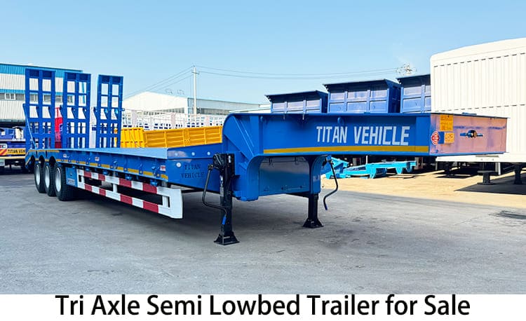 Tri Axle Semi Lowbed Trailer for Sale in Mauritania, Nouakchott