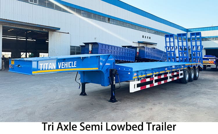 Tri Axle Semi Lowbed Trailer for Sale in Mauritania, Nouakchott