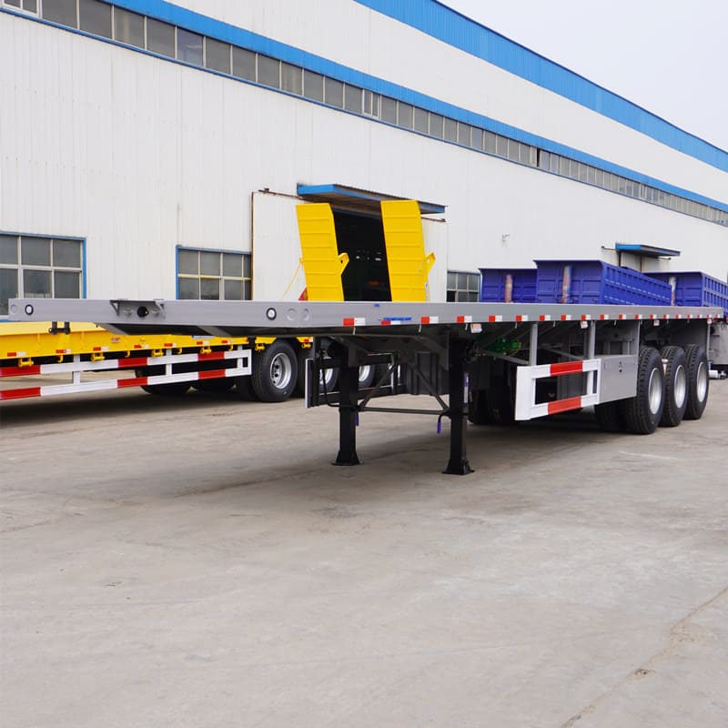 New 3 Axle 40ft Flat Bed Semi Trailer