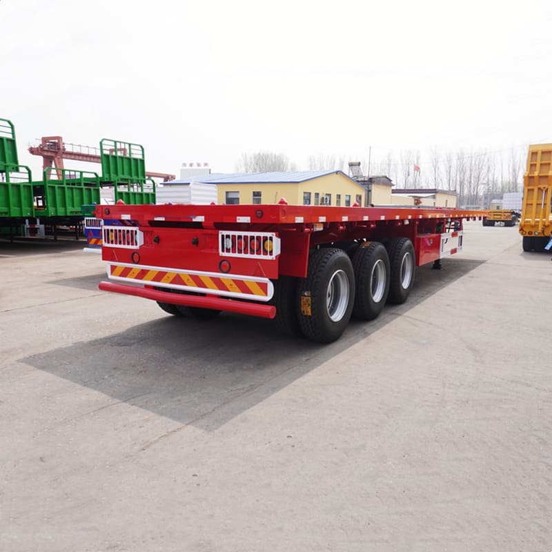 3 Axle Flatbed Semi Truck Trailer